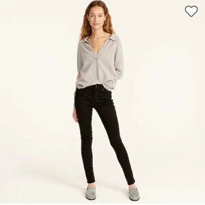J.Crew 9" High Rise Toothpick in Black Wash